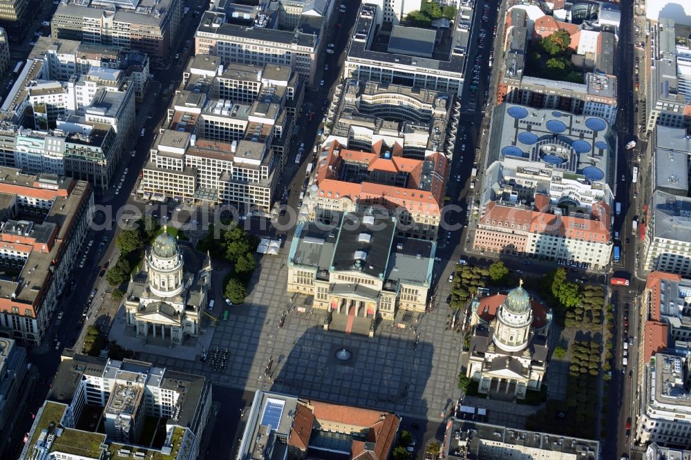 Aerial image Berlin OT Mitte - View of the Gendarmenmarkt in the district of Mitte in Berlin