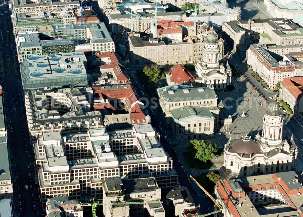 Berlin from the bird's eye view: Gendarmenmarkt mit den Quartieren 207 bis 205.