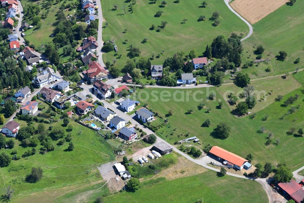 Aerial photograph Schopfheim - New construction residential area of detached housing estate Enningen II in the district Wiechs in Schopfheim in the state Baden-Wurttemberg, Germany