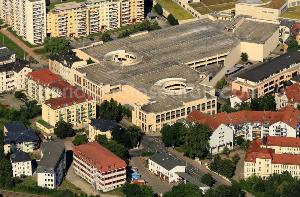 Gera from above - View of the mall Gera Arcaden in Gera in the state Thuringia