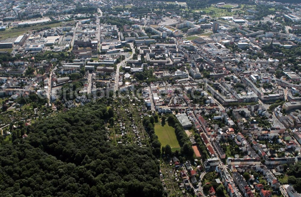 Gera from above - District view of Gera in the state of Thuringia