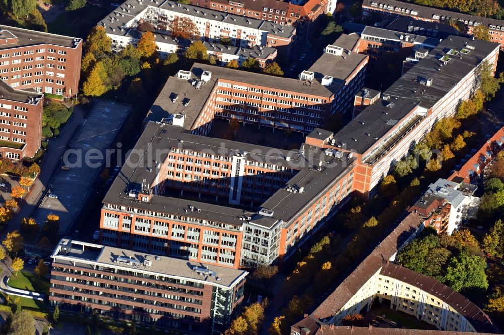 Aerial image Hamburg - Court- Building complex of the Amtsgericht Barmbek in the district Barmbek in Hamburg, Germany