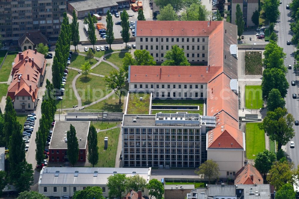 Potsdam from the bird's eye view: Court- Building complex of the Landgericht Potsdam on Jaegerallee in Potsdam in the state Brandenburg, Germany