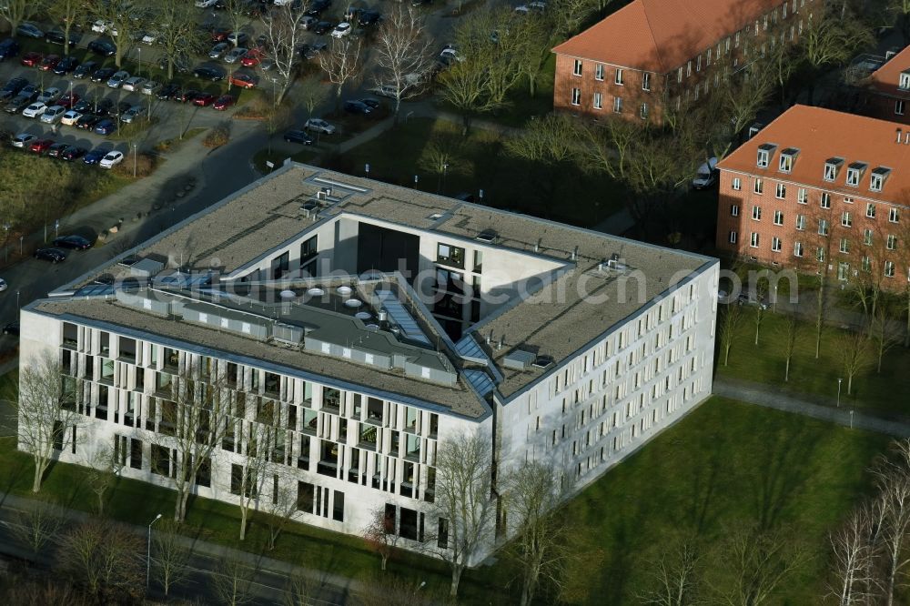 Aerial image Frankfurt (Oder) - Building complex of the court in Frankfurt (Oder) in the state Brandenburg