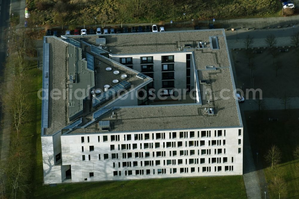 Aerial photograph Frankfurt (Oder) - Building complex of the court in Frankfurt (Oder) in the state Brandenburg