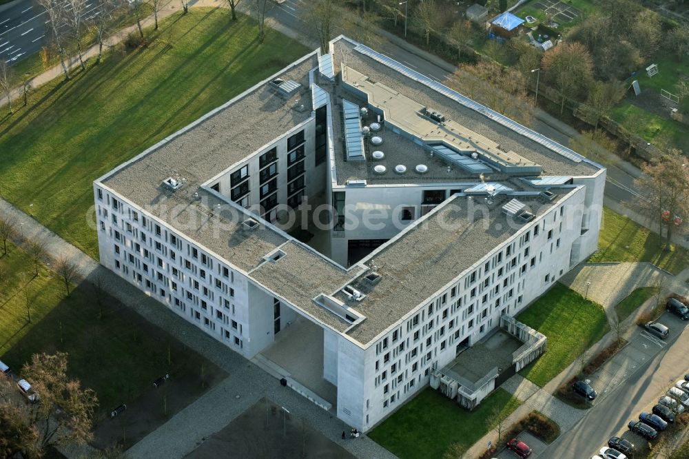 Frankfurt (Oder) from above - Building complex of the court in Frankfurt (Oder) in the state Brandenburg