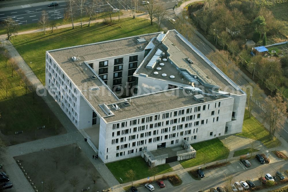 Aerial image Frankfurt (Oder) - Building complex of the court in Frankfurt (Oder) in the state Brandenburg