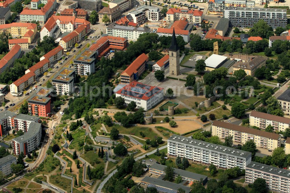 Aerial photograph Nordhausen - Court- Building complex of on street im Park am Petersberg in Nordhausen in the state Thuringia, Germany