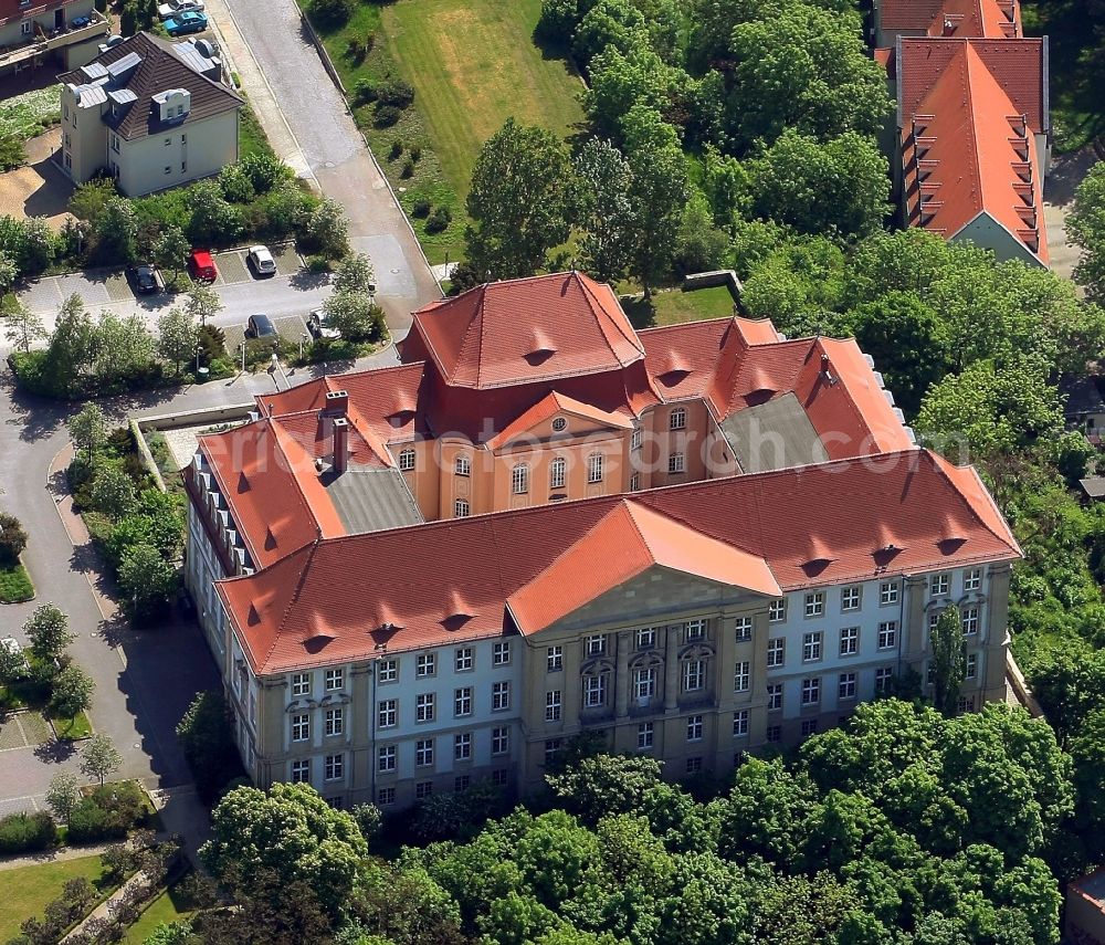 Naumburg (Saale) from the bird's eye view: Court- Building complex of the Oberlandesgericht in Naumburg (Saale) in the state Saxony-Anhalt, Germany