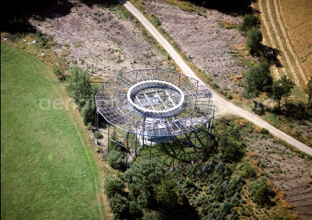 Aerial photograph Plettenberg - Antenna air traffic control on Germinghausen VOR (GMH) on Hoehenweg in Plettenberg in the state North Rhine-Westphalia, Germany