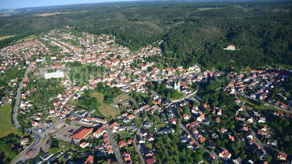 Aerial image Gernrode - Gernrode in the state Saxony-Anhalt, Germany