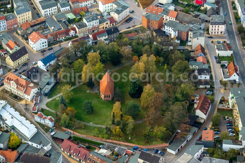 Güstrow from the bird's eye view: View of the chapel Gertrudenkapelle in Guestrow in the state Mecklenburg-West Pomerania