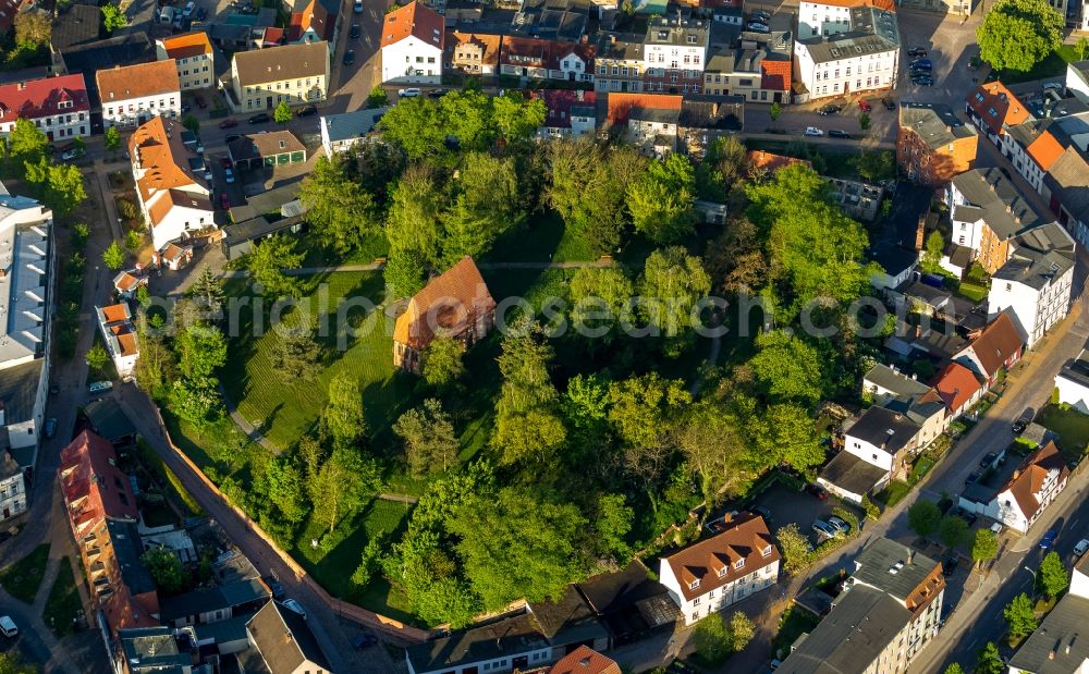 Aerial photograph Güstrow - View of the chapel Getrudenkapelle in Guestrow in the state Mecklenburg-West Pomerania