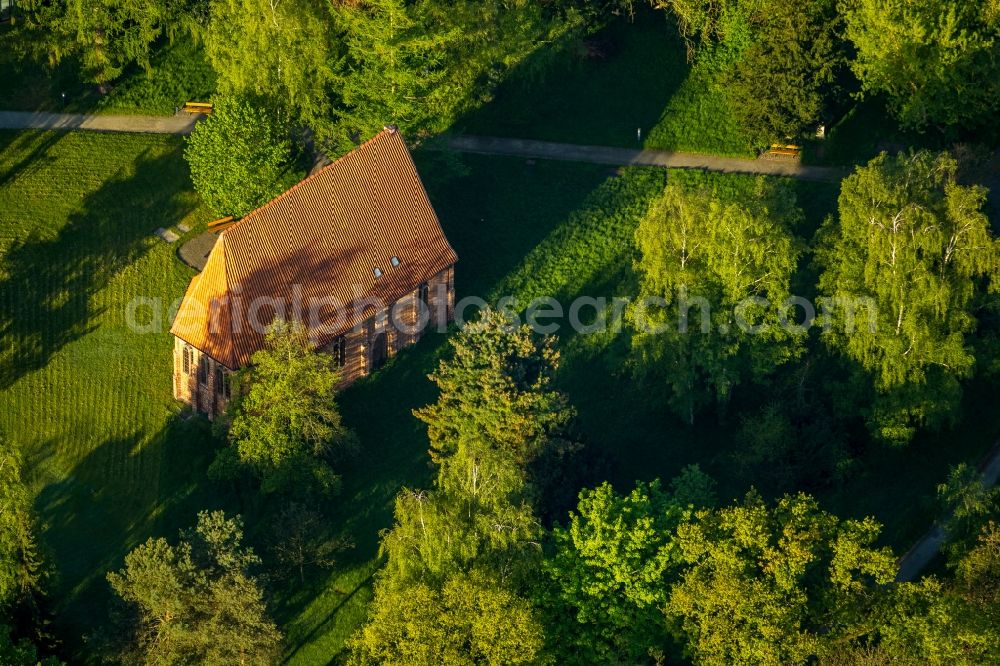 Güstrow from above - View of the chapel Getrudenkapelle in Guestrow in the state Mecklenburg-West Pomerania