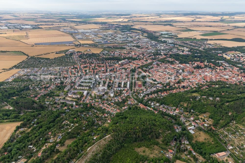 Aerial photograph Arnstadt - City area with outside districts and inner city area in Arnstadt in the state Thuringia, Germany