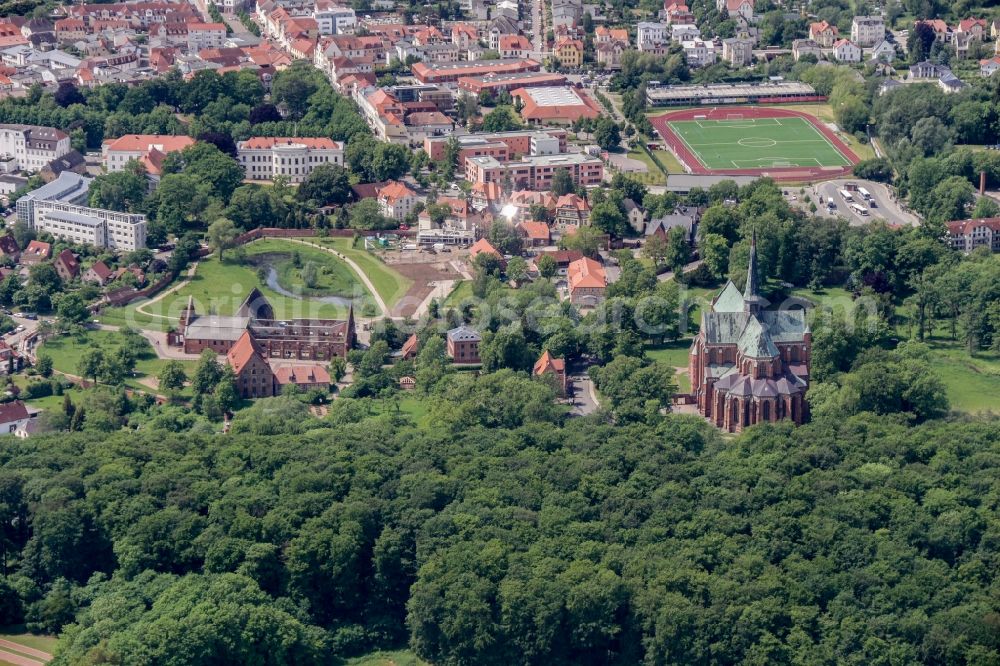 Aerial photograph Bad Doberan - City area with outside districts and inner city area in Bad Doberan in the state Mecklenburg - Western Pomerania, Germany