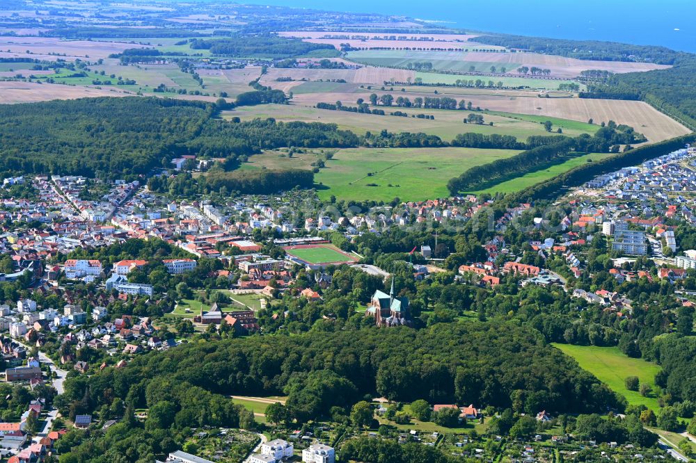 Aerial photograph Bad Doberan - City area with outside districts and inner city area in Bad Doberan in the state Mecklenburg - Western Pomerania, Germany