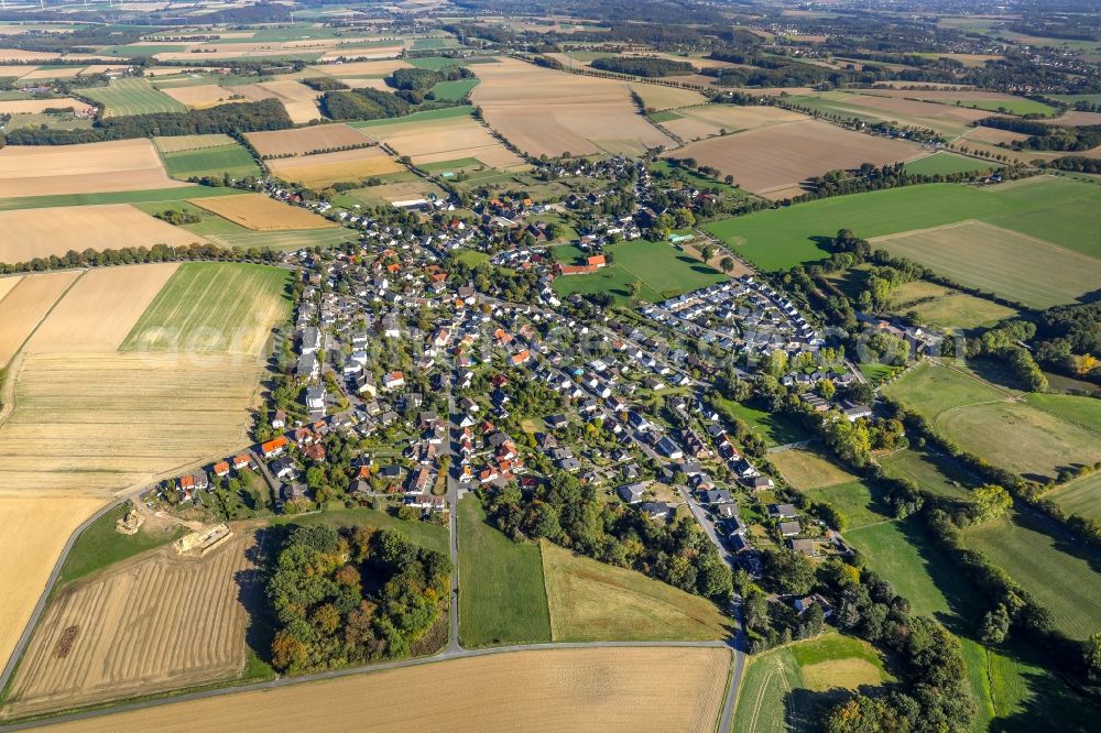 Billmerich from the bird's eye view: City area with outside districts and inner city area in Billmerich in the state North Rhine-Westphalia, Germany