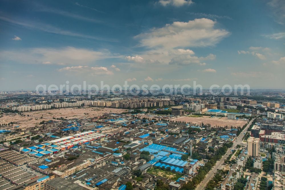 Aerial image Chengdu Shi - City area with outside districts and inner city area in Chengdu Shi in Sichuan Sheng, China