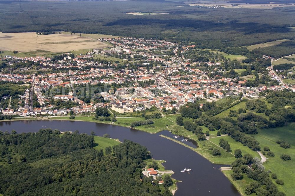 Aerial photograph Coswig - City area with outside districts and inner city area in Coswig in the state Saxony