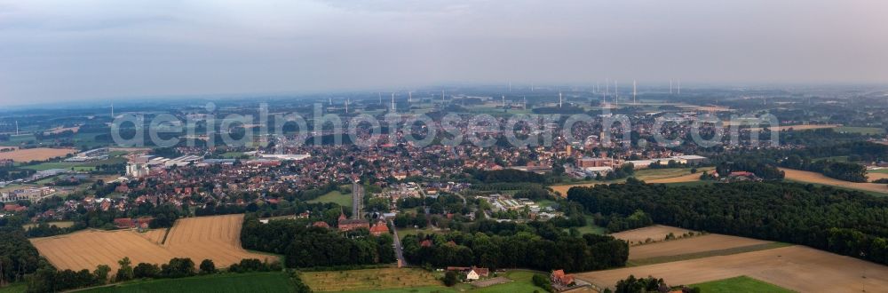 Gescher from the bird's eye view: City area with outside districts and inner city area in Gescher in the state North Rhine-Westphalia, Germany