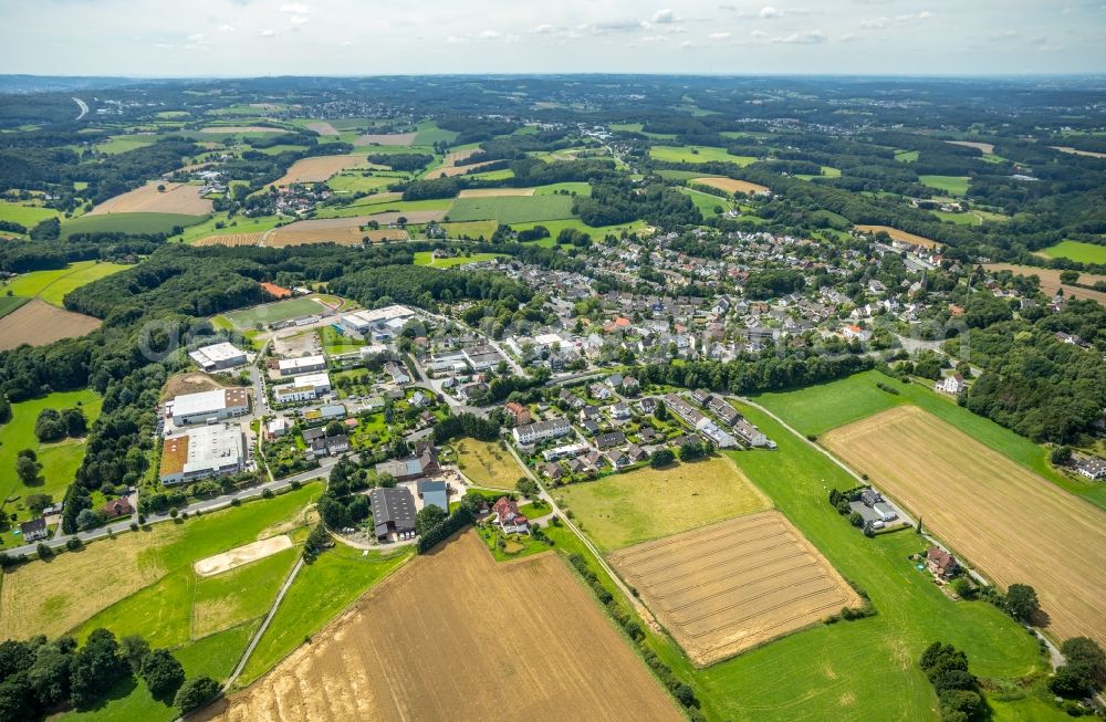 Gevelsberg from above - City area with outside districts and inner city area in Gevelsberg in the state North Rhine-Westphalia, Germany