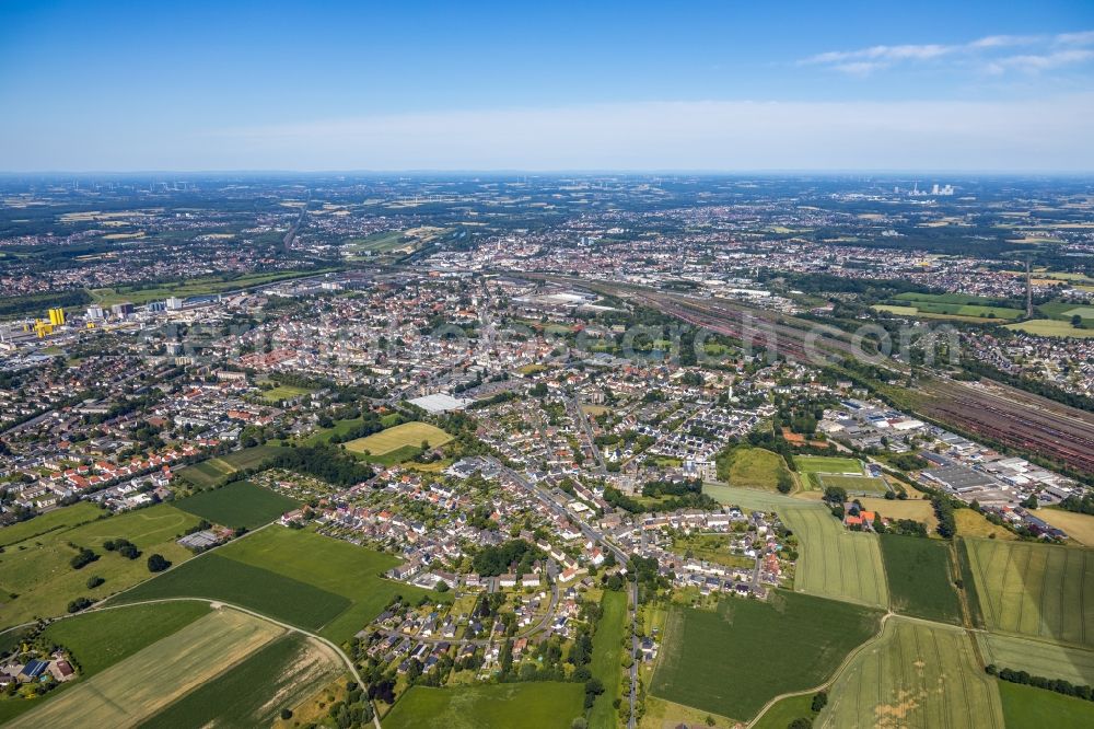 Hamm from above - City area with outside districts and inner city area in Hamm in the state North Rhine-Westphalia, Germany