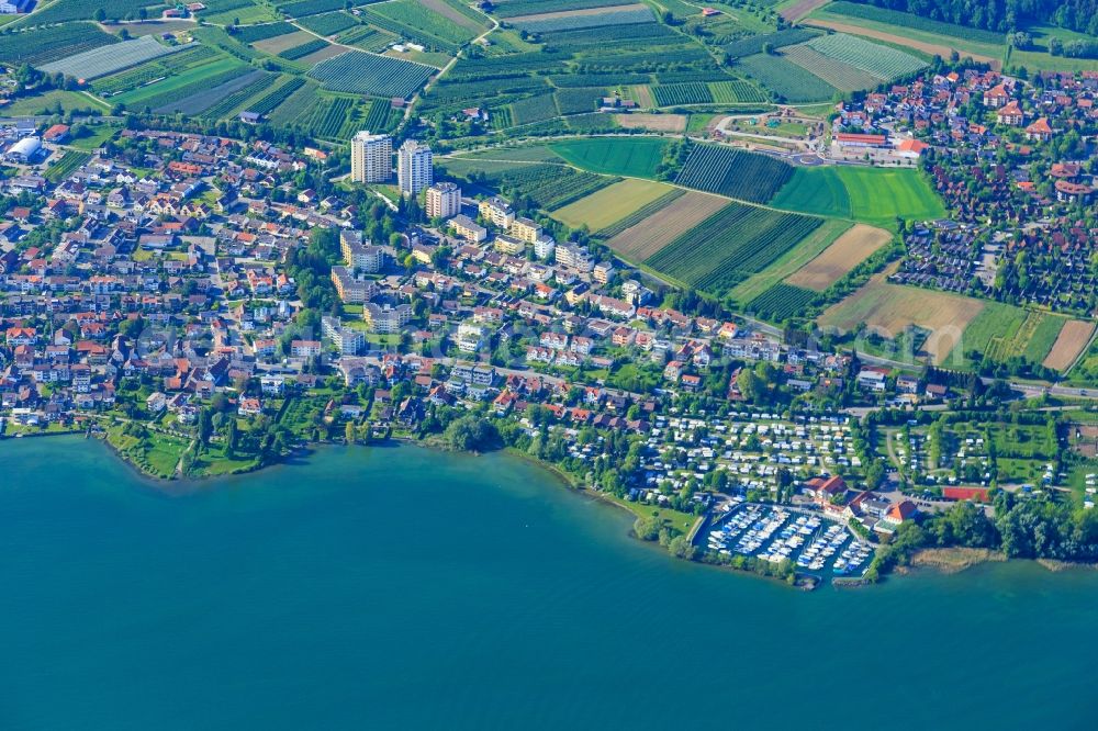 Aerial image Immenstaad am Bodensee - City area with outside districts and inner city area in Immenstaad am Bodensee in the state , Germany