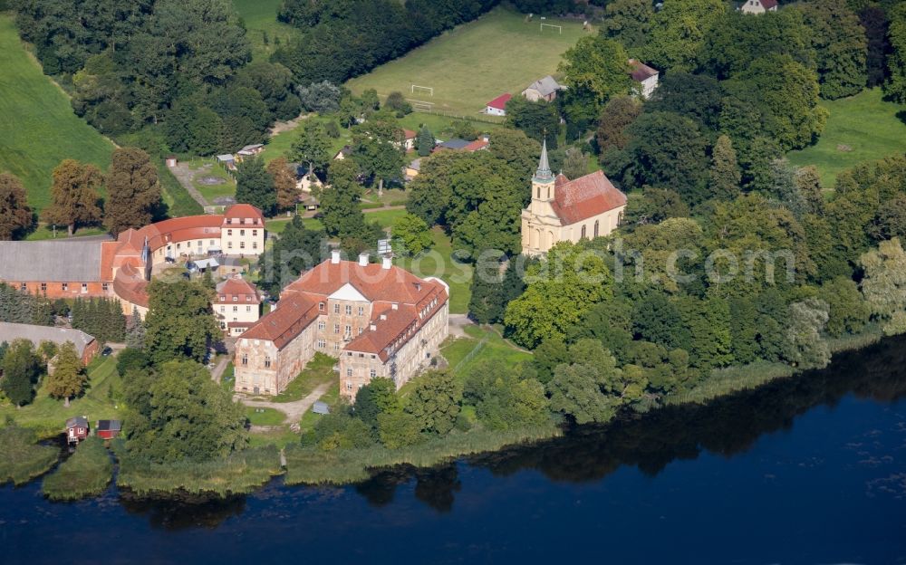 Ivenack from above - City area with outside districts and inner city area in Ivenack in the state Mecklenburg - Western Pomerania, Germany