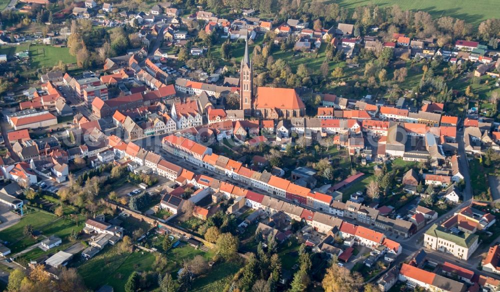 Aerial photograph Kemberg - City area with outside districts and inner city area in Kemberg in the state Saxony-Anhalt, Germany