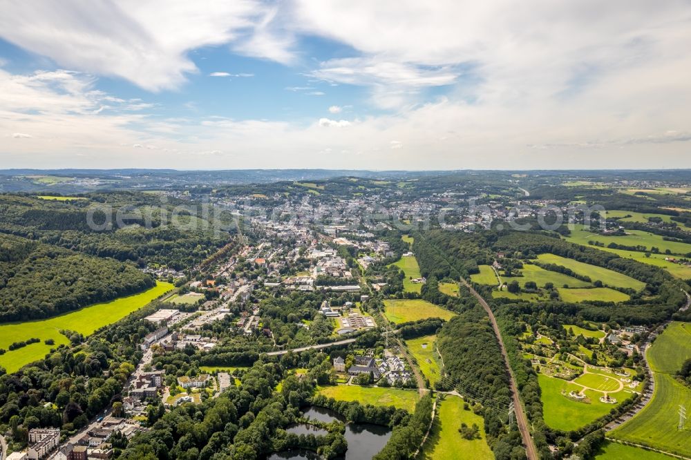 Gevelsberg from the bird's eye view: City area with outside districts and inner city area in the district Gevelsberg in Gevelsberg in the state North Rhine-Westphalia, Germany