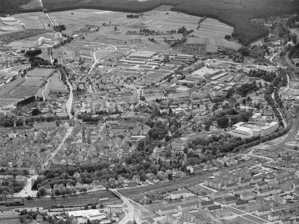 Aerial image Villingen-Schwenningen - City area of the district Villingen in Villingen-Schwenningen in the state Baden-Wuerttemberg, Germany