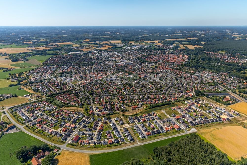 Telgte from above - City area with outside districts and inner city area in Telgte in the state North Rhine-Westphalia, Germany