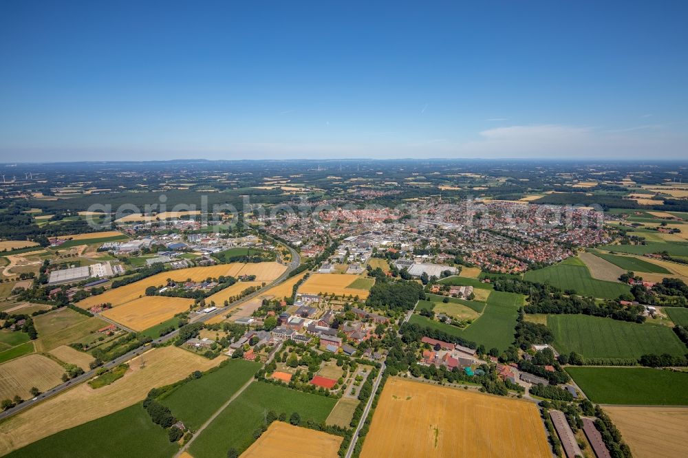 Aerial photograph Telgte - City area with outside districts and inner city area in Telgte in the state North Rhine-Westphalia, Germany