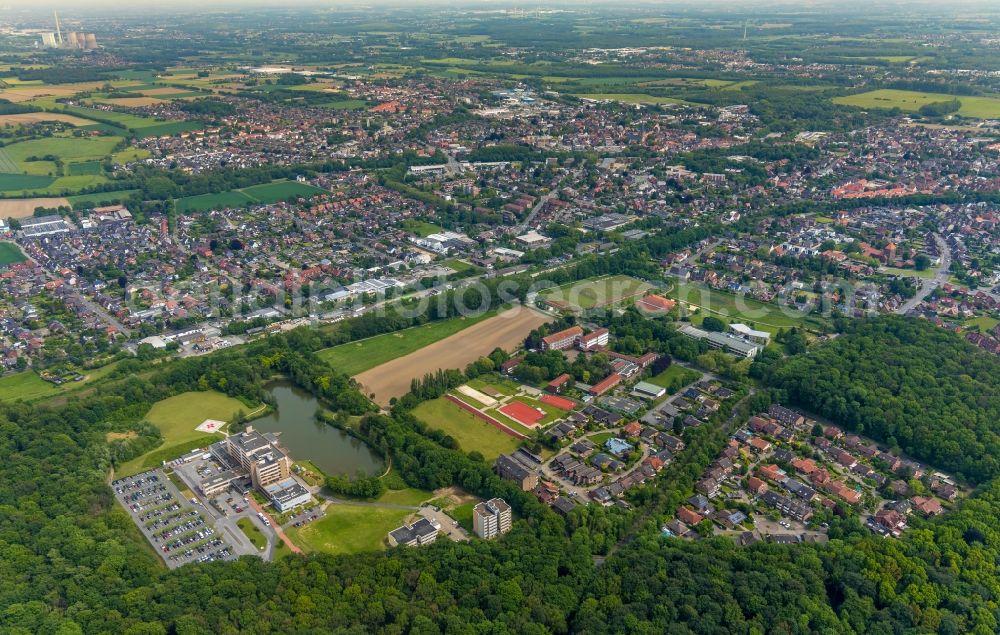 Werne from above - City area with outside districts and inner city area in Werne in the state North Rhine-Westphalia, Germany