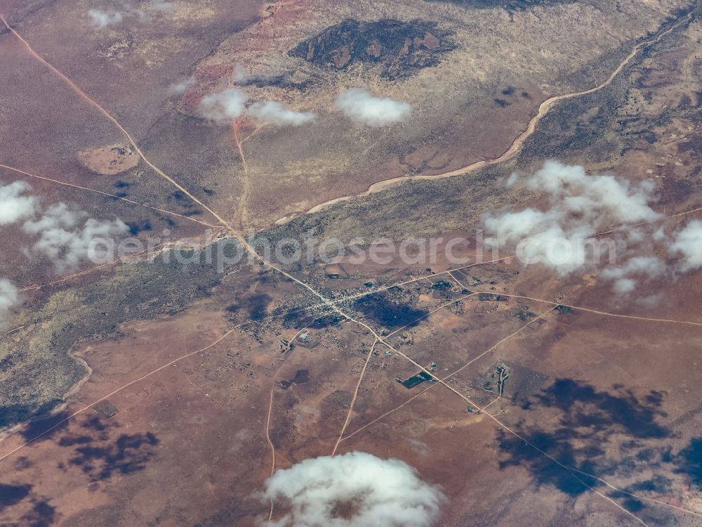 Aerial image Eldas - City area with outside districts and inner city area Eldas in Eldas in Wajir County, Kenya