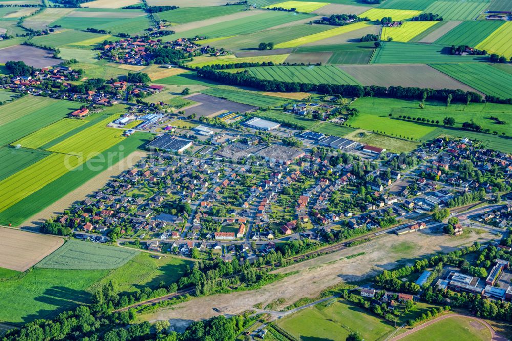 Aerial image Wittingen - City area with outside districts and inner city area in Wittingen in the state Lower Saxony, Germany