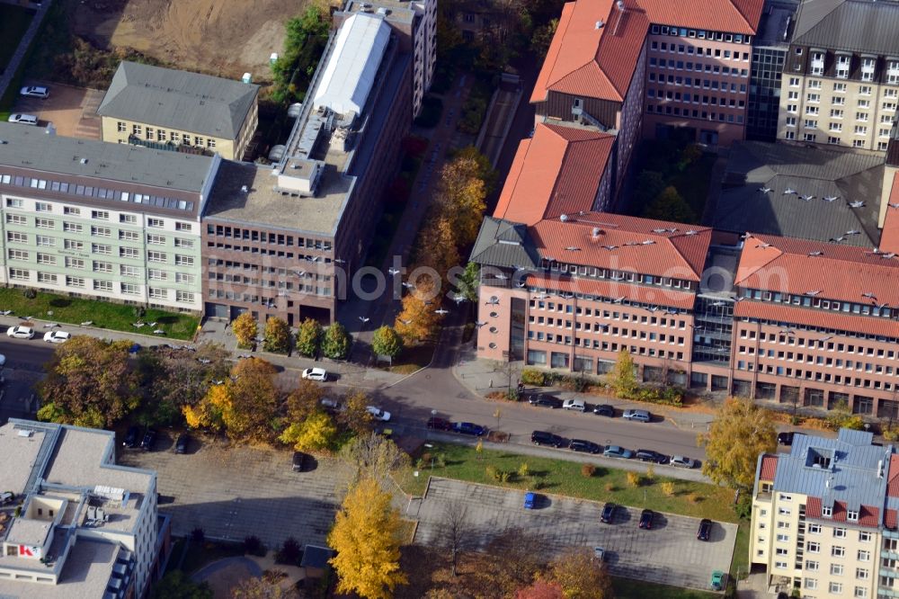 Aerial photograph Leipzig - View of office and hotel buildings in Leipzig in the state of Saxony