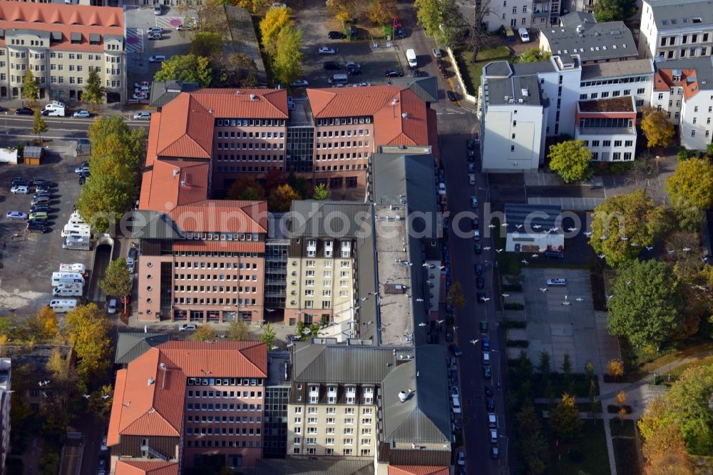 Leipzig from the bird's eye view: View of office and hotel buildings in Leipzig in the state of Saxony