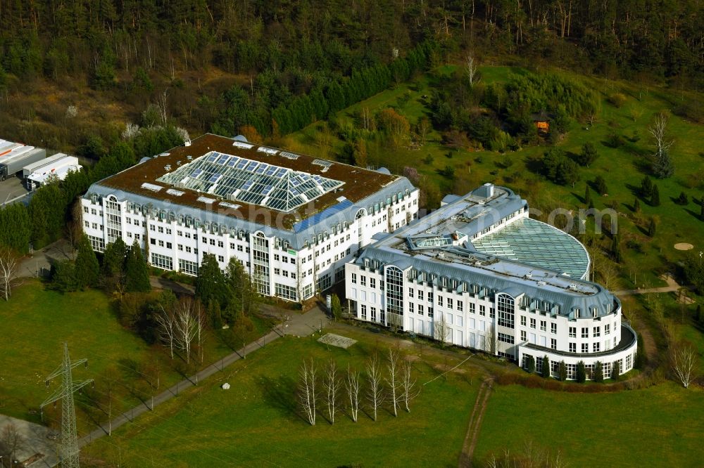 Aerial image Dietzenbach - Office building of the administration and business building ExperTeach Gesellschaft fuer Netzwerkkompetenz mbH and seat of Controlware GmbH in Dietzenbach in the state Hesse, Germany