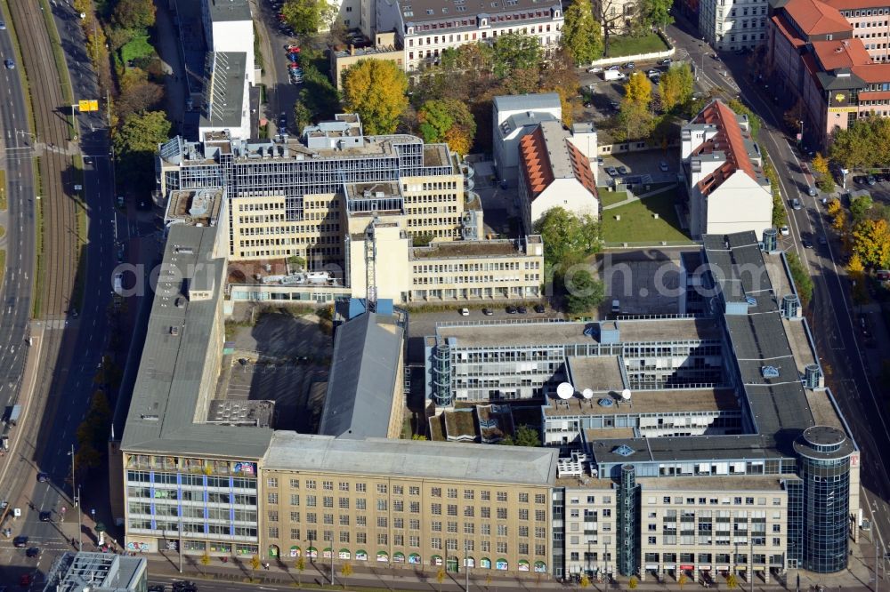 Aerial image Leipzig - View of office buildings in Leipzig in the state of Saxony