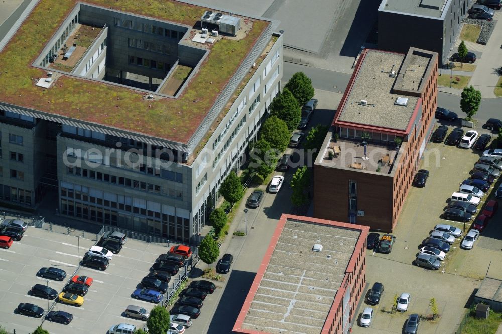 Bochum from the bird's eye view: Commercial building of MARKUS GEROLD ENTERPRISE GROUP at the Lennershofstrasse in Bochum in the state North Rhine-Westphalia