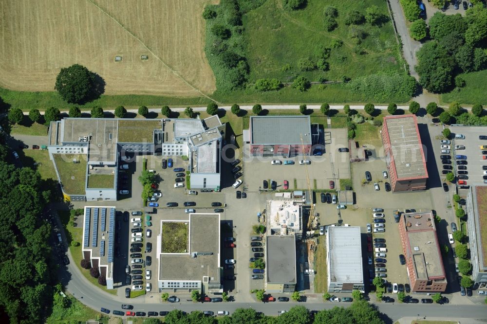 Bochum from the bird's eye view: Commercial building of MARKUS GEROLD ENTERPRISE GROUP at the Lennershofstrasse in Bochum in the state North Rhine-Westphalia