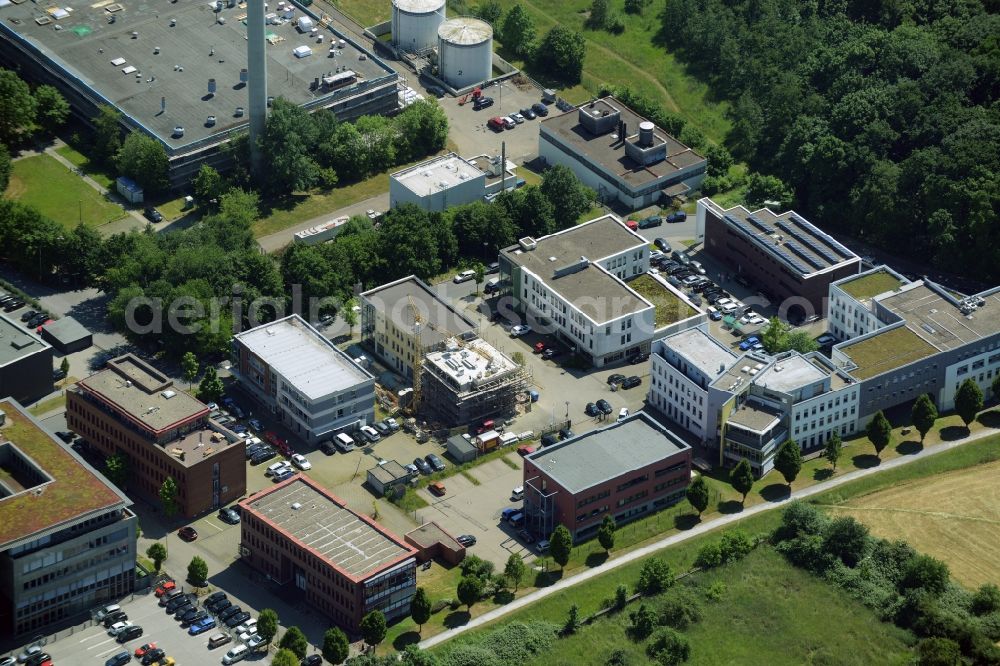 Bochum from the bird's eye view: Commercial building of MARKUS GEROLD ENTERPRISE GROUP at the Lennershofstrasse in Bochum in the state North Rhine-Westphalia