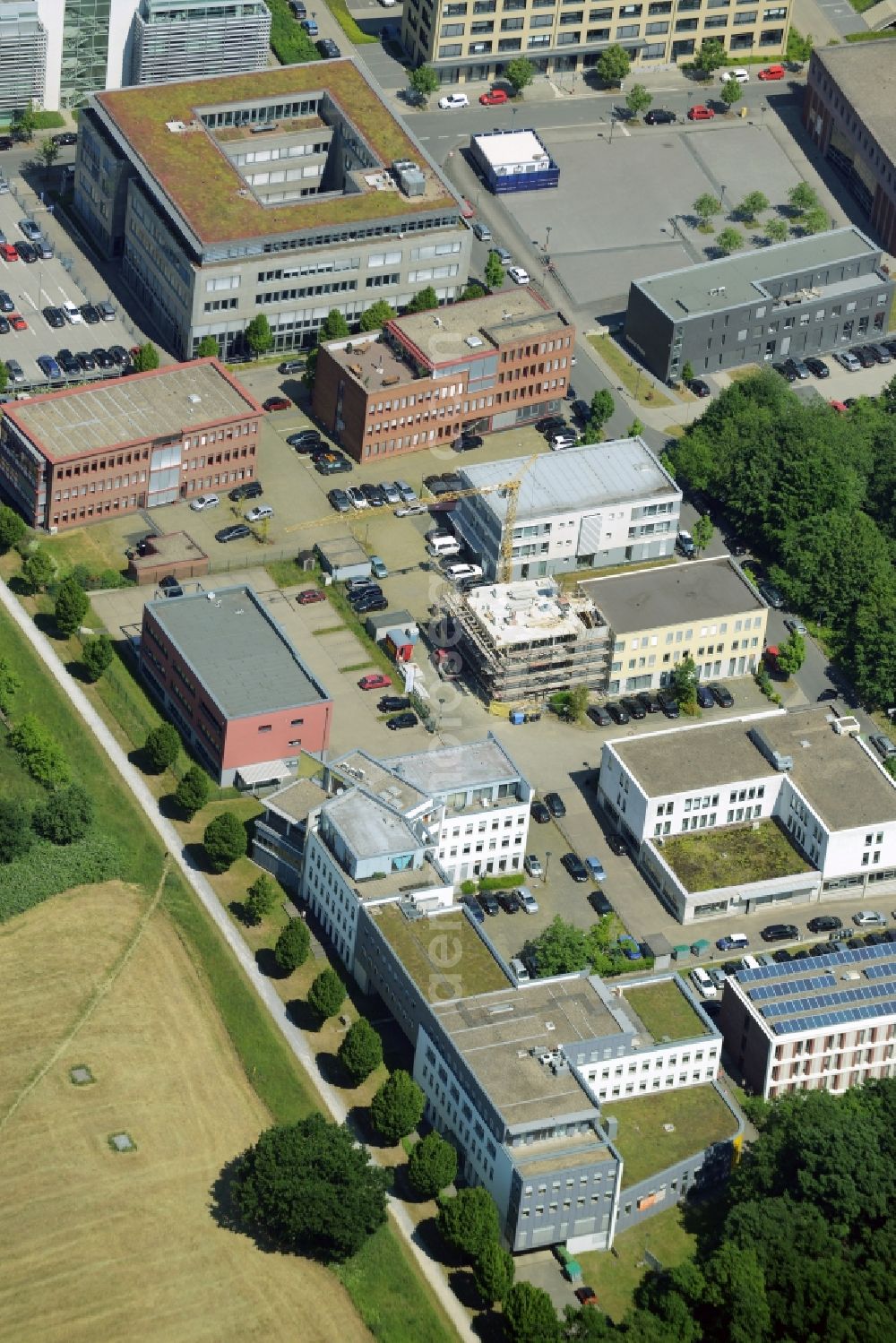 Bochum from above - Commercial building of MARKUS GEROLD ENTERPRISE GROUP at the Lennershofstrasse in Bochum in the state North Rhine-Westphalia