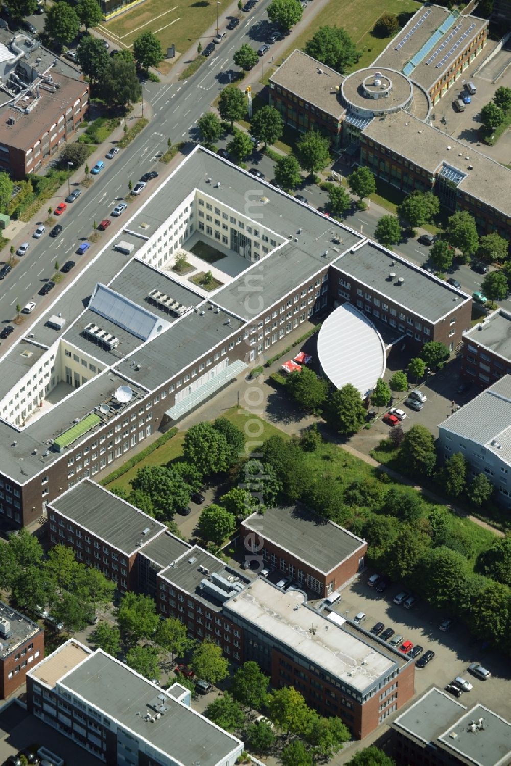 Dortmund from the bird's eye view: Commercial building of MARKUS GEROLD ENTERPRISE GROUP on Martin-Schmeisser-Weg in Dortmund in the state North Rhine-Westphalia