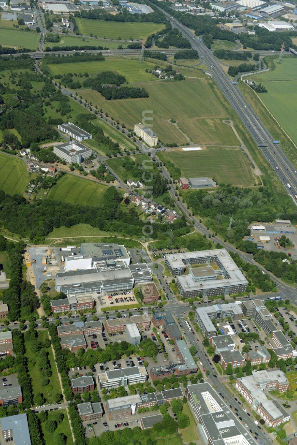 Dortmund from above - Commercial building of MARKUS GEROLD ENTERPRISE GROUP on Martin-Schmeisser-Weg in Dortmund in the state North Rhine-Westphalia