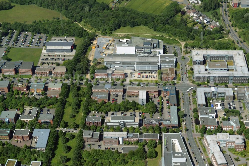 Aerial image Dortmund - Commercial building of MARKUS GEROLD ENTERPRISE GROUP on Martin-Schmeisser-Weg in Dortmund in the state North Rhine-Westphalia