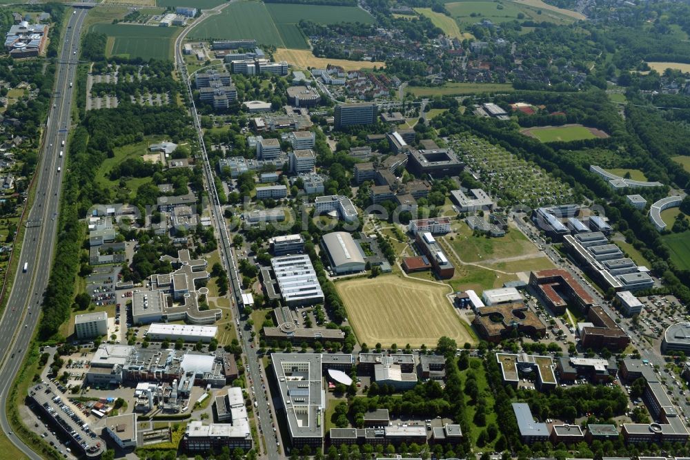 Aerial photograph Dortmund - Commercial building of MARKUS GEROLD ENTERPRISE GROUP on Martin-Schmeisser-Weg in Dortmund in the state North Rhine-Westphalia