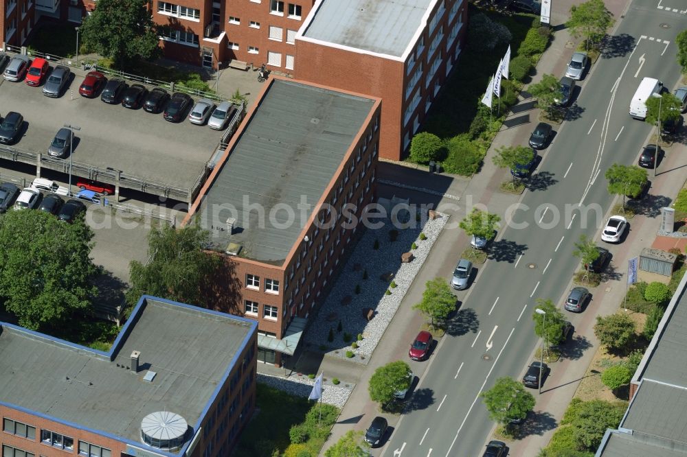 Dortmund from the bird's eye view: Commercial building of MARKUS GEROLD ENTERPRISE GROUP on Otto-Hahn-Strasse in Dortmund in the state North Rhine-Westphalia